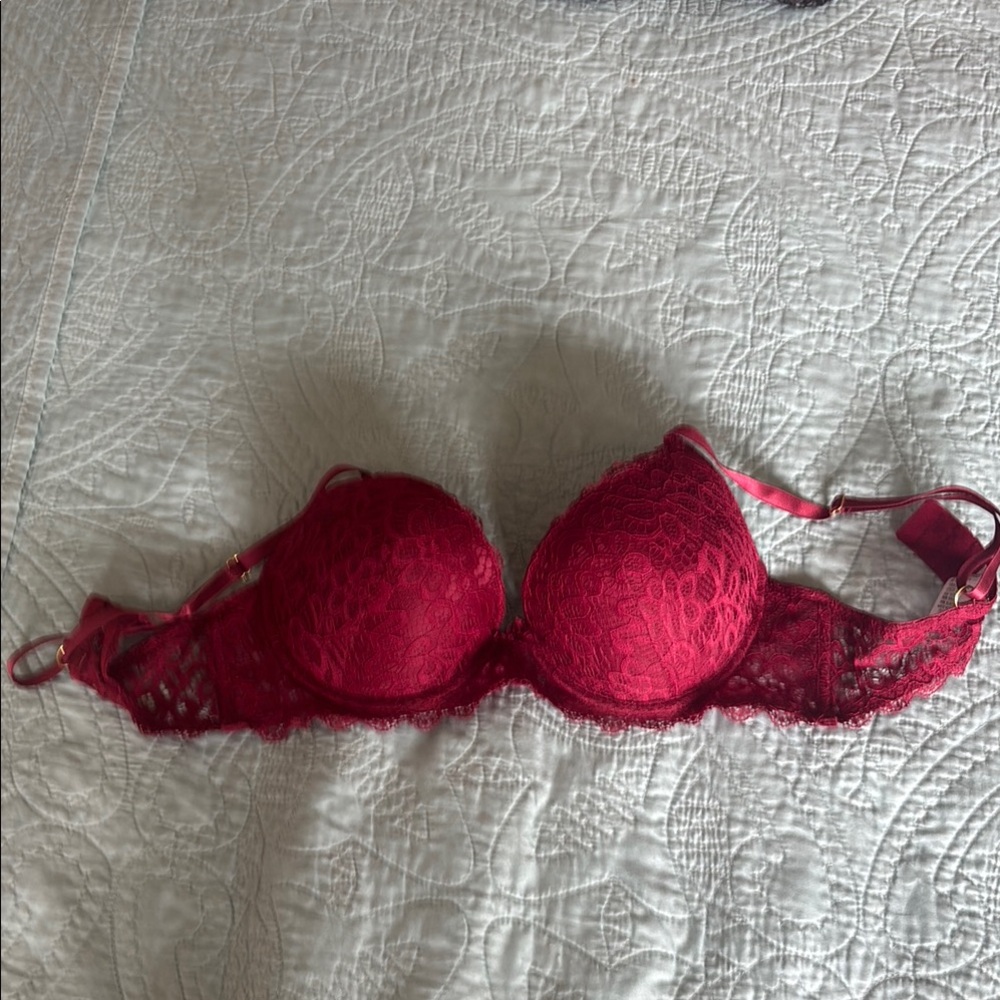 Vibrant Red Underwire Padded Bra